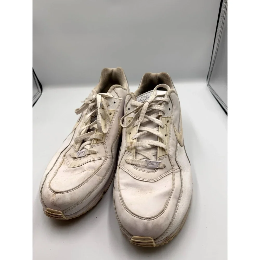 Nike Air Max LTD 3 687977-111 Mens 18 Sneaker Triple White Leather Running Shoes